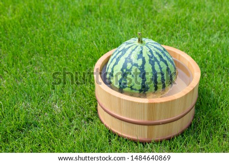 Watermelon chilled with cold water