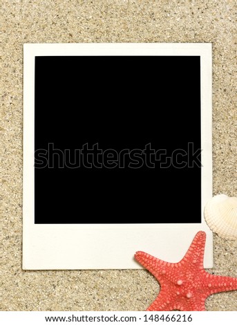Blank image with sand and sea shells