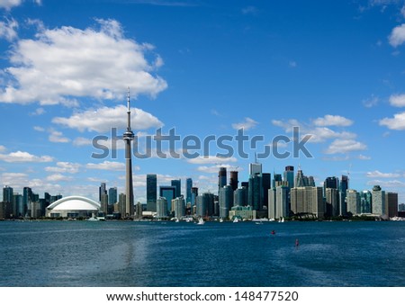 Toronto waterfront from harbor