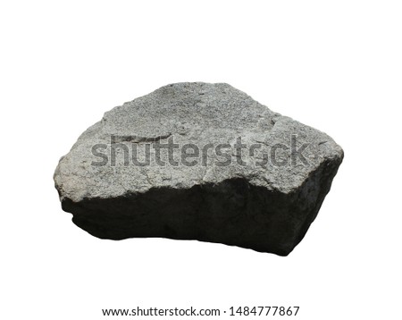 big stone,rock (granite) isolated on white background.