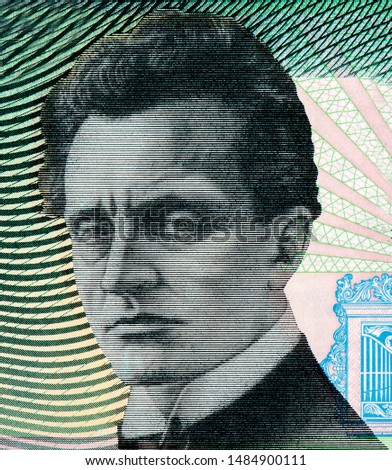Rudolf Tobias (1873-1918) Portrait from Estonia 50 Krooni 1994 Banknotes. 