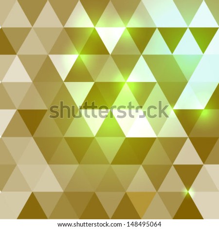 Abstract magic triangle background. Vector.