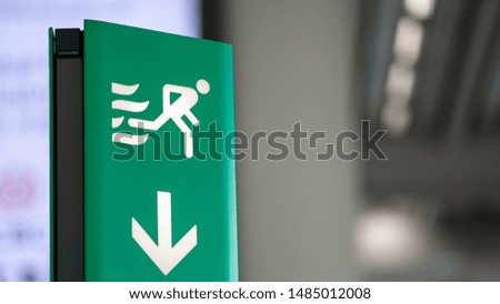 Emergency Exit Sign At Airport