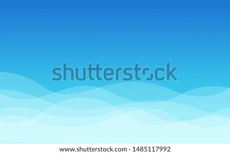 Abstract vector blue wave layer shape zigzag concept background flat design style illustration.