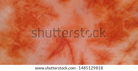 Dyed fabric in orange and white vintage style