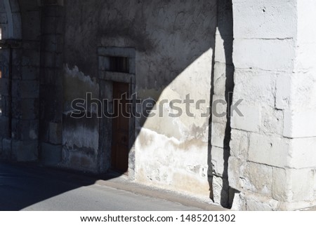 old wooden door with clearly weathered surface