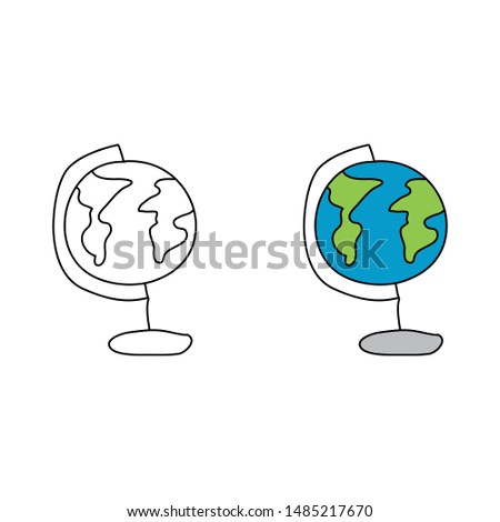 cartoon drawing of a globe