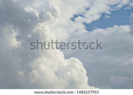 Backlit Clouds with Blue Sky After a Storm