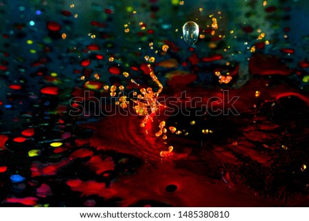 color image of paint in splashing