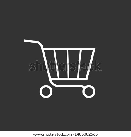 Trolley Icon. Shoping Cart Illustration As A Simple Vector Sign & Trendy Symbol for Design,  Websites, Presentation or Mobile Application. 