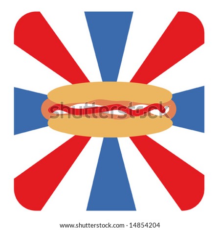 vector illustration for national hotdog's day