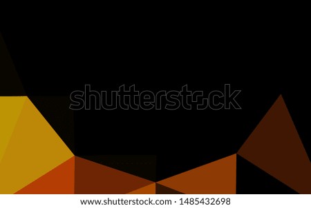 Dark Orange vector shining triangular background. Geometric illustration in Origami style with gradient. Completely new template for your business design.