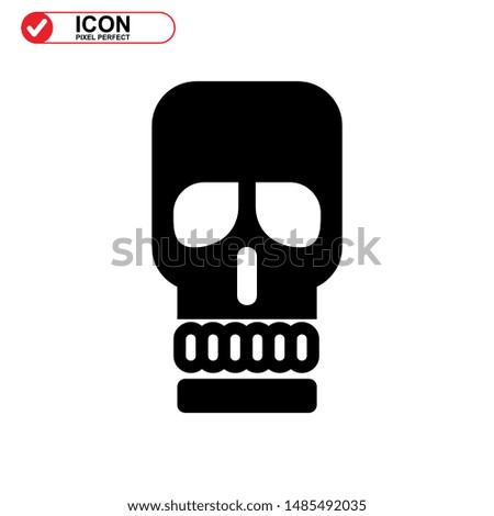Danger skull icon isolated sign symbol vector illustration - high quality black style vector icons
