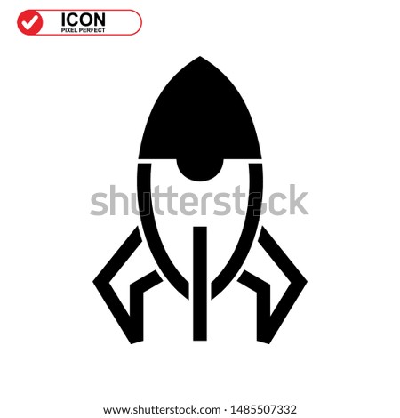 rocket icon isolated sign symbol vector illustration - high quality black style vector icons
