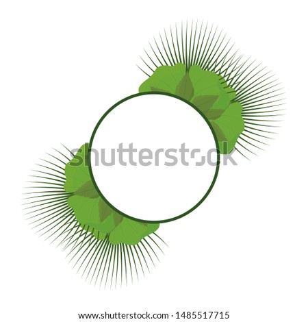 abstract green leaf on a white background