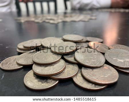 Kvitlach chanukah game coins pile