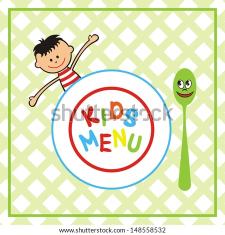 Kids menu vector illustration