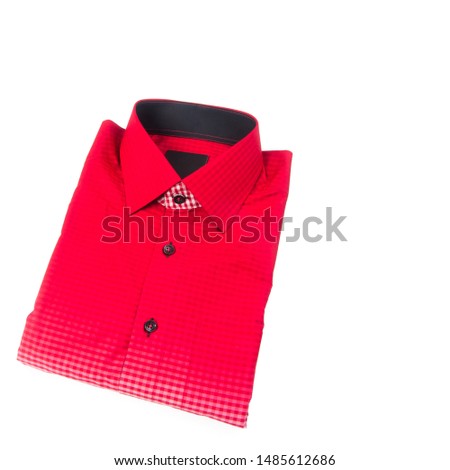 shirt or isolated folded fashionable men shirt new