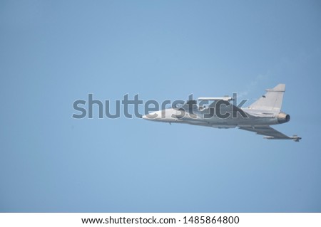 Gripen fighter aircraft - airshow in thailand