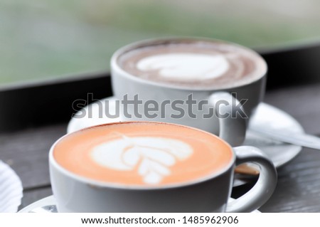 hot tea, hot Thai tea or hot milk tea and cocoa