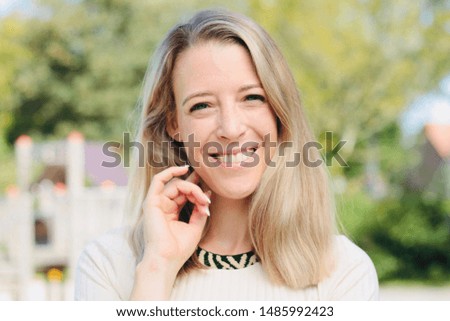Beautiful caucasian woman posing outside