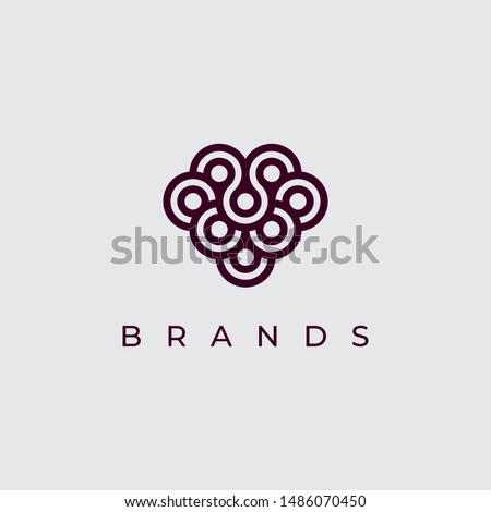 creative grapes icon logo design template Royalty-Free Stock Photo #1486070450