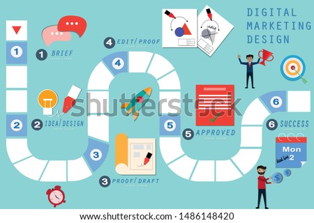 Business board game concept, Board games is explaining  with digital market design - vector  Illustration
Business Concepts, Business, board game, infographic, digital marketing Royalty-Free Stock Photo #1486148420
