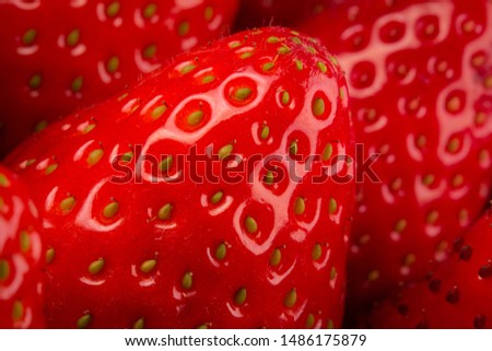 Close up of ripe strawberries. Royalty-Free Stock Photo #1486175879