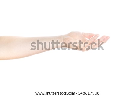 Hand isolated on white background