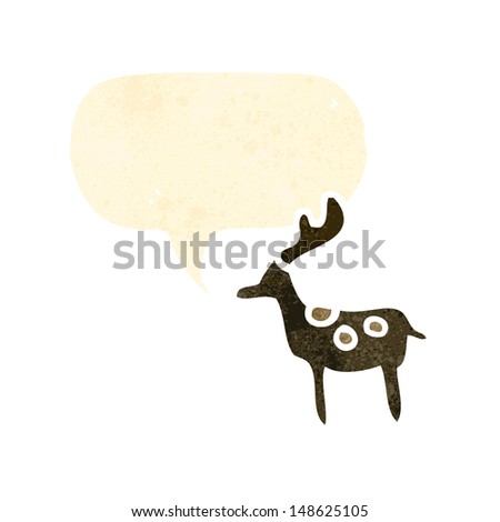 retro cartoon deer