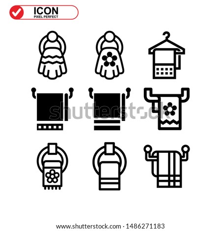 towel icon isolated sign symbol vector illustration - Collection of high quality black style vector icons
