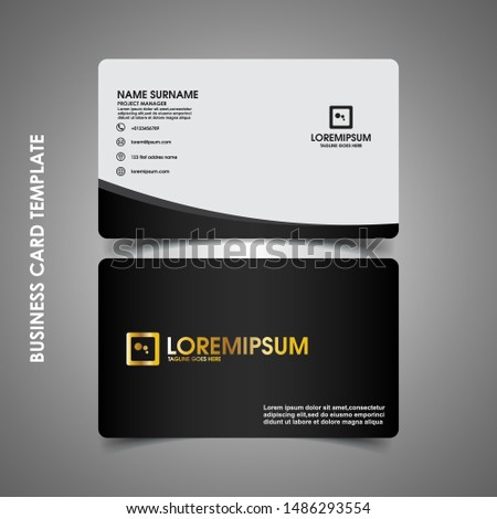 Modern business card design template. decoration name card design