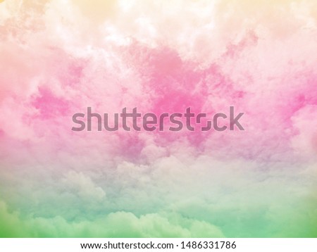 Colorful clouds and sky for abstract background, pastel style.