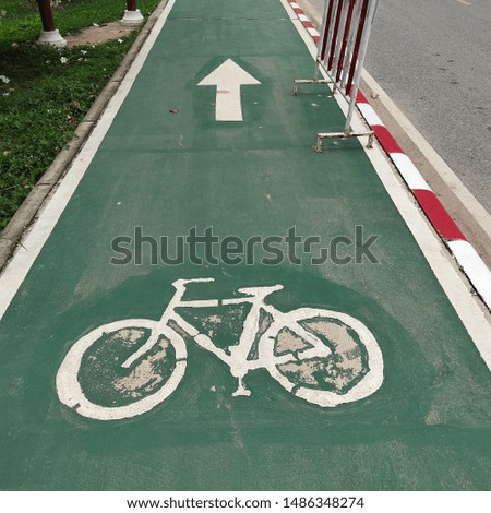 Bicycle path in the park.