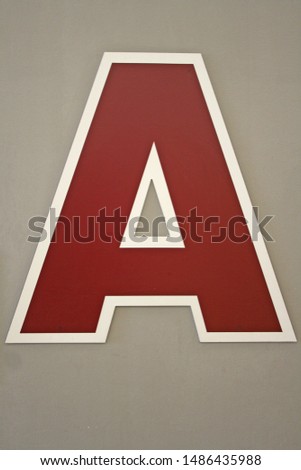 Capital Letter A on the Wall