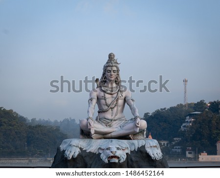 Lord Shiva statue at morning  Royalty-Free Stock Photo #1486452164