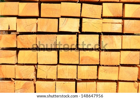 Stack of wooden bars