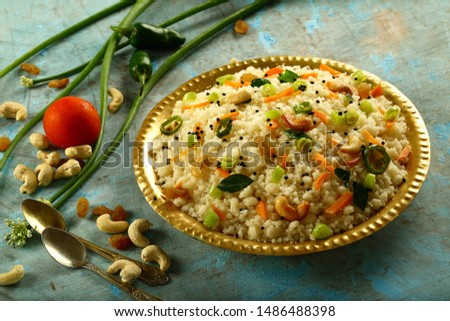 Kerala foods- homemade delicious, upma, uppumav, uppuma, healthy vegetarian breakfast recipes.