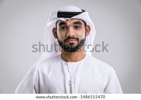 Arabic handsome man studio portraits Royalty-Free Stock Photo #1486515470