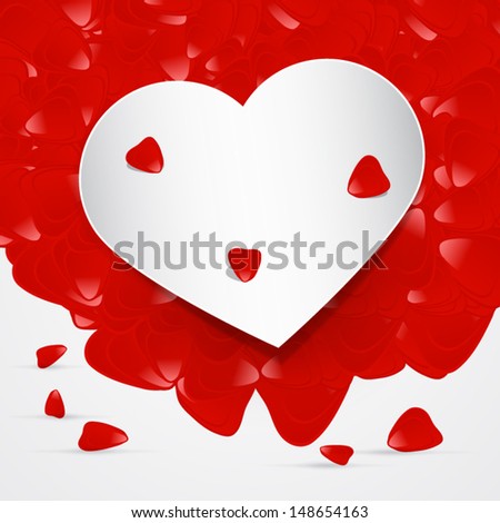Vector Heart With Red Leaves