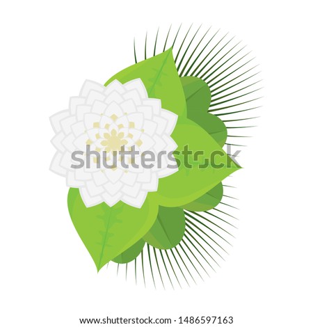 abstract cute flower on a white background