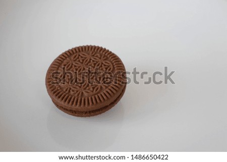 Chocolate biscuit isolated on a white background