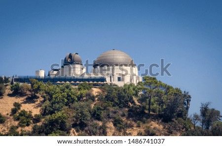 Griffith Observatory on the slope of Mount Hollywood in Los Angeles' Griffith Park