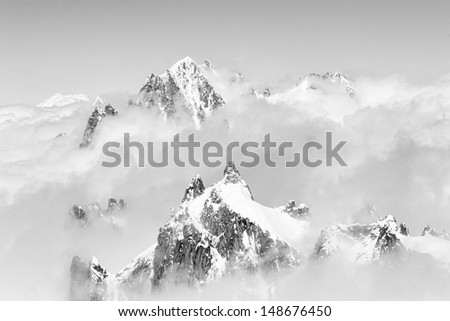 View from Aiguille du Midi, France Royalty-Free Stock Photo #148676450