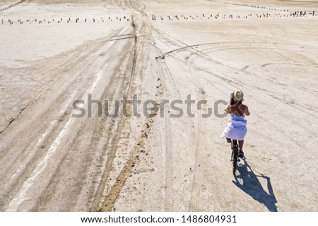 cycling in the desert alone
