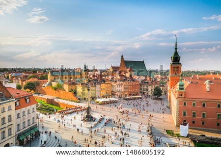 View of Warsaw Old Town Royalty-Free Stock Photo #1486805192