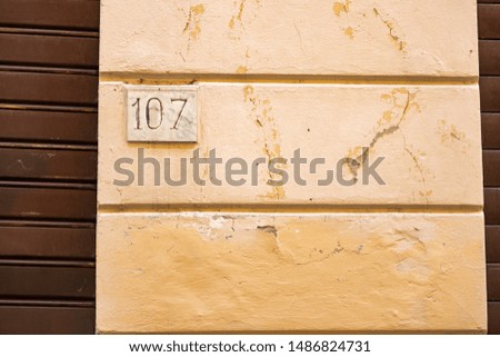107  ancient house number, concept number 
