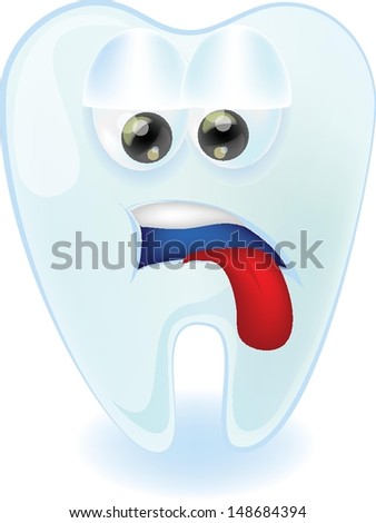 Cartoon cute tooth 