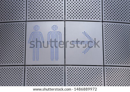 restroom signage, water closet sign
