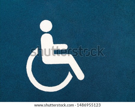 Wheelchair symbol drawing on the rubber flooring ethylene-propylene diene (EPDM) as the background.
Abstract background and Outdoors exterior design concept.